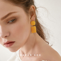 EAVAN ACC mango hard candy High-grade color imported resin niche fashion earrings without ear pierced ear clip