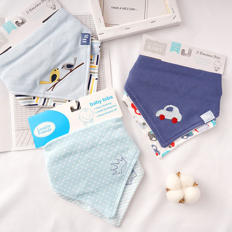 American bear baby Luvable Friends baby triangle towel newborn baby cotton bib 2