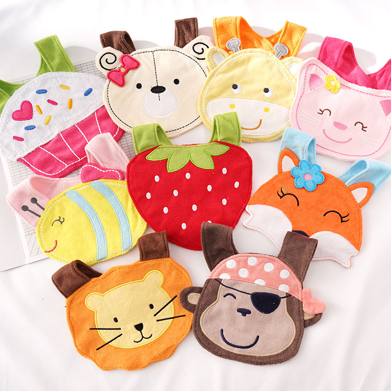 Baby cartoon animal fruit shape mouth baby towel tattoo baby towel baby anti - spit milk around baby