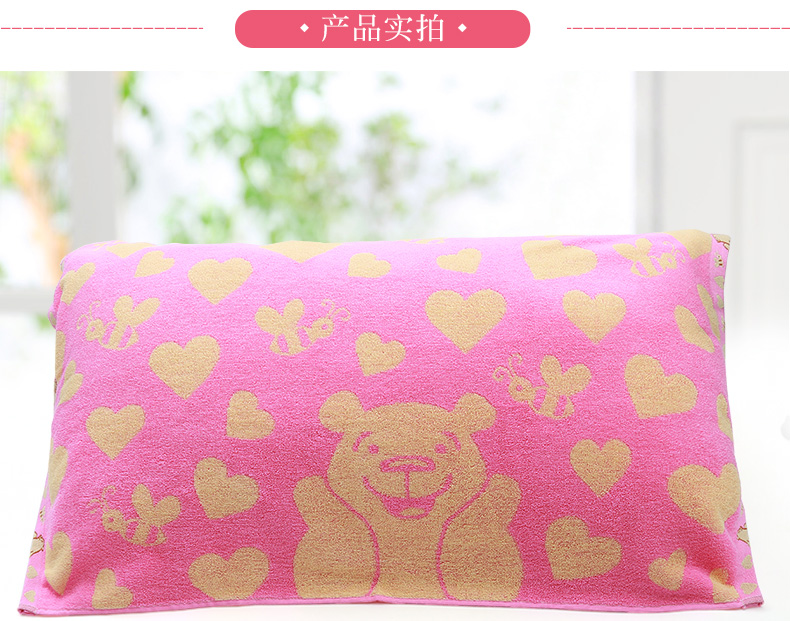 Jie Li Ya Gối Cotton Dày Tăng Hoạt Hình Dễ Thương Mềm Bốn Mùa Thoáng Băng khăn gối