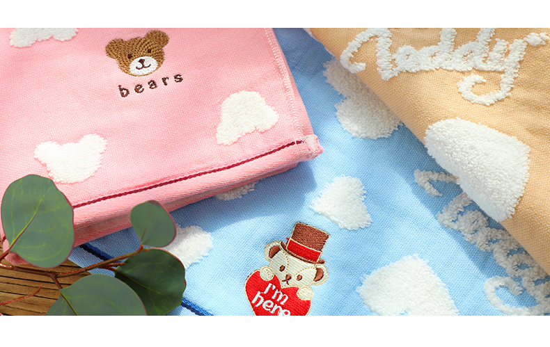 Jie Li Ya / Bộ sưu tập Teddy Gạc bông nguyên chất, không nước, sữa rửa mặt trẻ em, khăn nhỏ, khăn nước bọt trẻ em - Khăn tắm / áo choàng tắm áo choàng tắm biển
