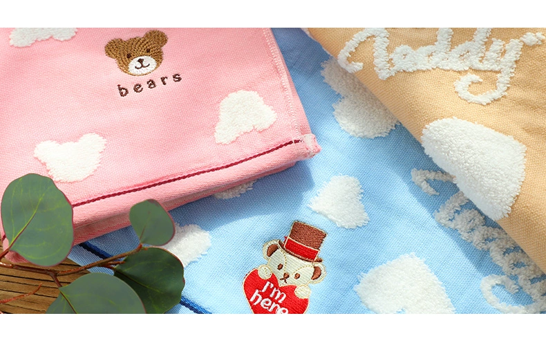 Jie Li Ya / Bộ sưu tập Teddy Gạc bông nguyên chất, không nước, sữa rửa mặt trẻ em, khăn nhỏ, khăn nước bọt trẻ em - Khăn tắm / áo choàng tắm áo choàng tắm khách sạn