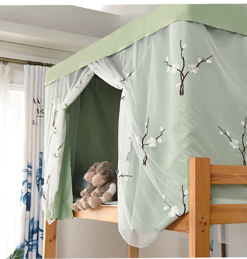 rèm cửa Lưới chống muỗi che ký túc xá sinh viên vật lý trên giường bến bunk giường ngủ vỏ tích hợp với lập trường - Bed Skirts & Valances rèm quây giường ngủ