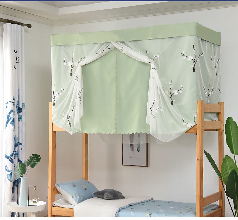 rèm cửa Lưới chống muỗi che ký túc xá sinh viên vật lý trên giường bến bunk giường ngủ vỏ tích hợp với lập trường - Bed Skirts & Valances rèm quây giường ngủ