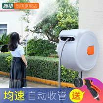 Automatic retractable recycling hose reel Car wash water gun water pipe storage rack around housekeeper nozzle high pressure water drum brush car