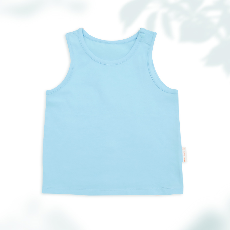 Bông sảnh bé mùa hè dệt kim thiết lập đơn mở khóa vest bé T-shirt dưới bông ngắn tay.