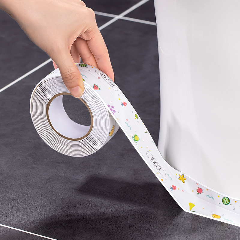 Japan Toilet Edge Waterproofing patch with beauty slit Bathroom Waterproof Sticker toilet sticker Decorative Toilet Edge Sticker-Taobao