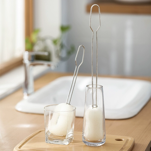 Японская сменная щеточка из нержавеющей стали, поролоновый стакан, чайная чашка, бутылочка для кормления