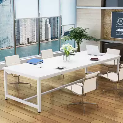 Simple conference table long table computer large class platform simple modern staff office training negotiation table can be customized