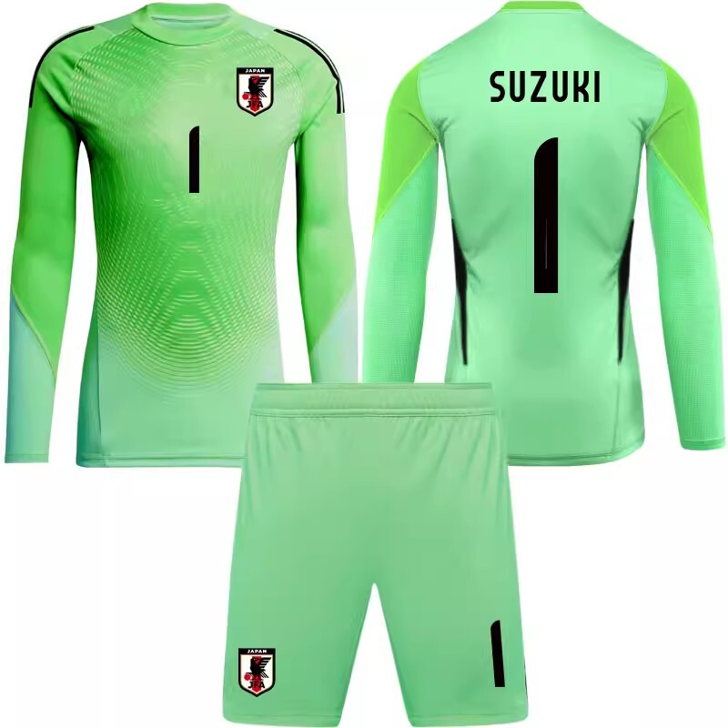 Japanese Goalkeeper Jersey No. 1 Suzuki Ayane No. 12 Kondo Shuichi Goalkeeper Uniform 25-26 Adult and Children's Set Japanese Goalkeeper Jersey No. 1 Suzuki Ayane No. 12 Kondo Shuichi Goalkeeper Uniform 25-26 Adult and Children's Set