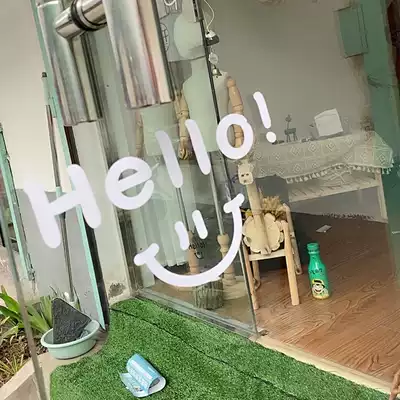 Nordic ins creative wall stickers bedroom cartoon door stickers wall background waterproof decoration stickers smiley face