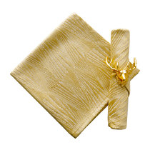 And family home Golden Light Extravagant Western Dining cloth Napkin Restaurant hotel Fold Flowers Mat-style cushion buffet clasp