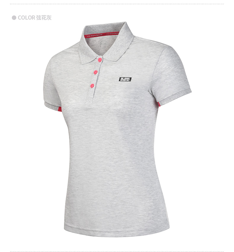 Áo thun nữ tay ngắn 361 độ mùa xuân Áo sơ mi polo mới 361 mùa hè thoáng khí co giãn ngắn tay áo thun nữ - Áo polo thể thao áo thun nam polo