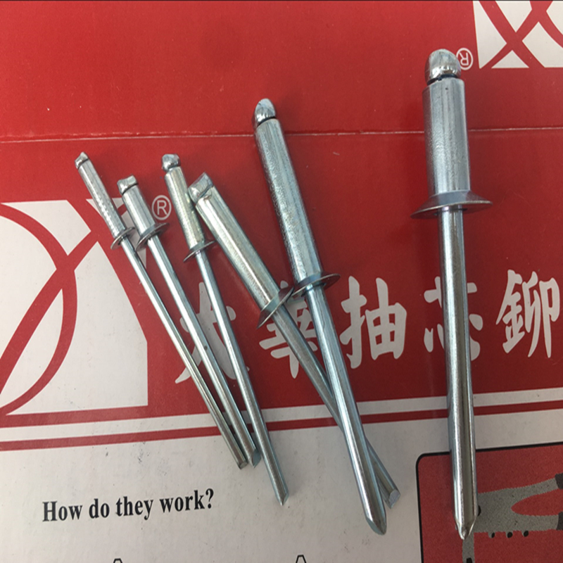 Countersunk iron rivet 2.4 3 3.2 all iron countersunk core rivet DIN7337B countersunk blind rivet series one