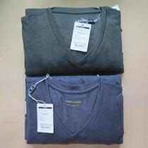 Counter rich underwear men plus velvet knee elastic V collar autumn pants underwear set MA27410