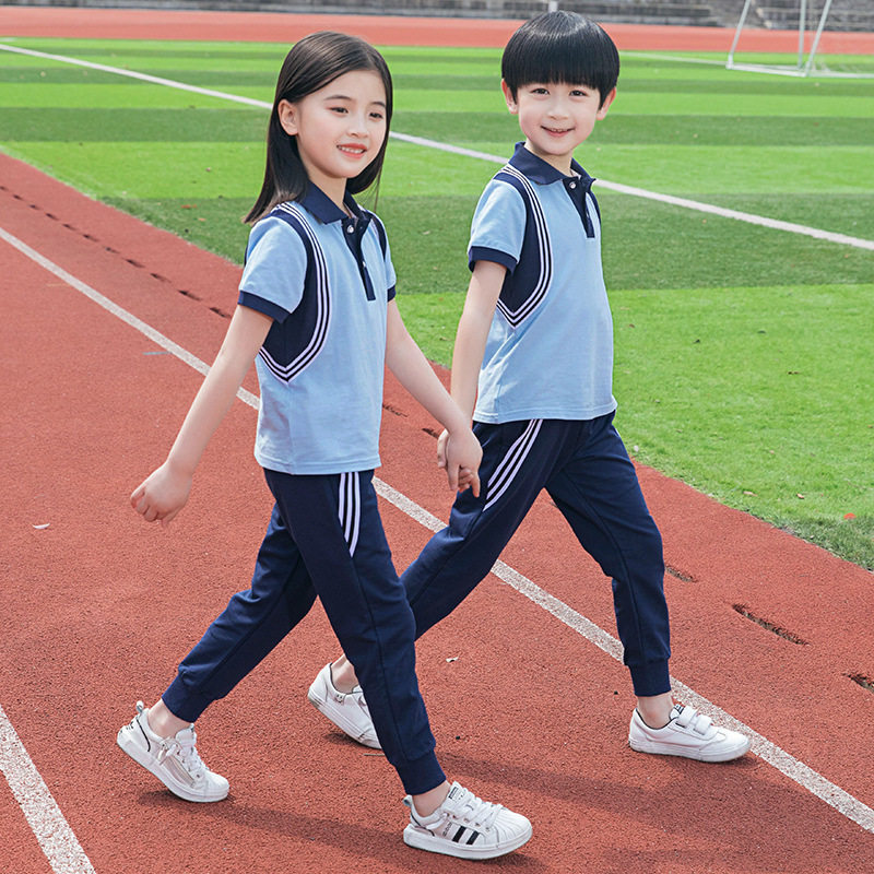 Summer Clothing College Wind Pure Cotton Short Sleeve Children Summer Clothing Clothing Kindergarten