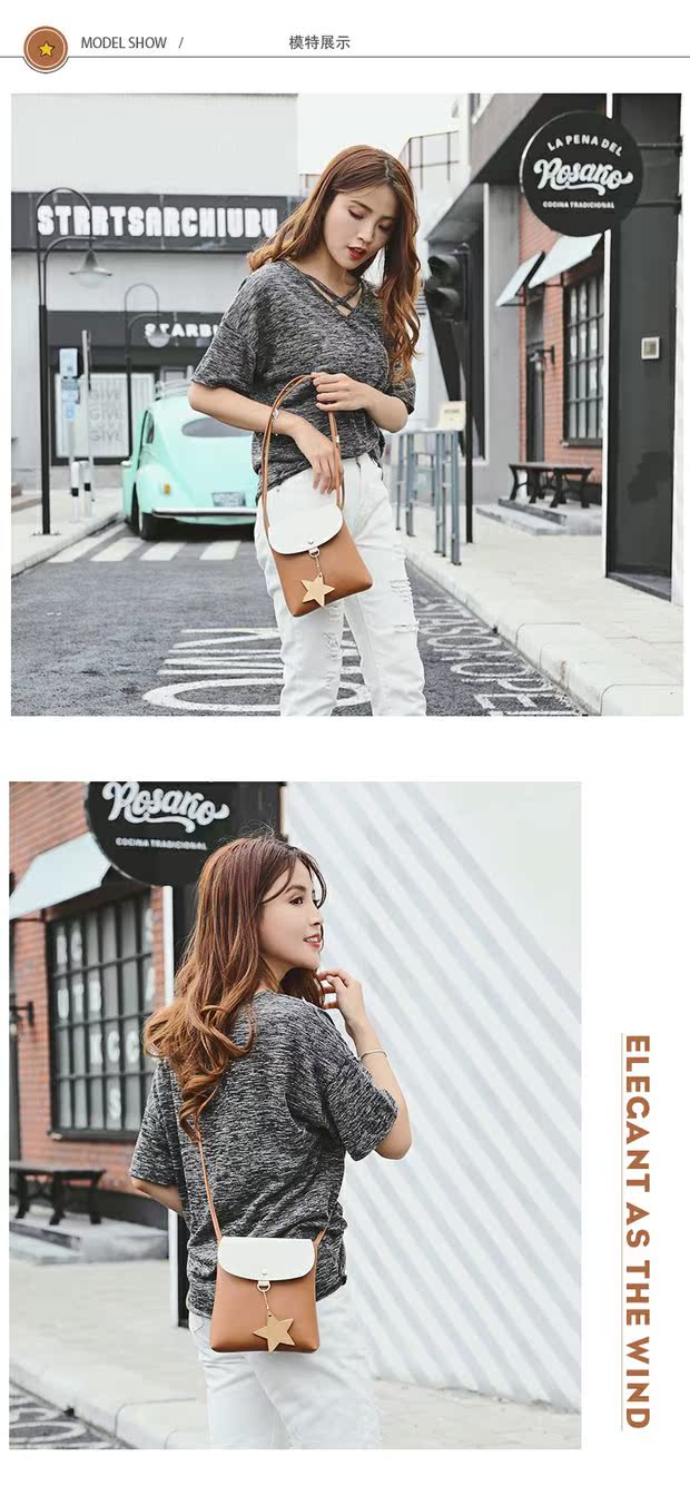 Túi xách nữ thời trang mini túi xách điện thoại di động nữ 2018 phiên bản Hàn Quốc mới của túi đeo chéo hoang dã mùa hè túi đựng điện thoại nam