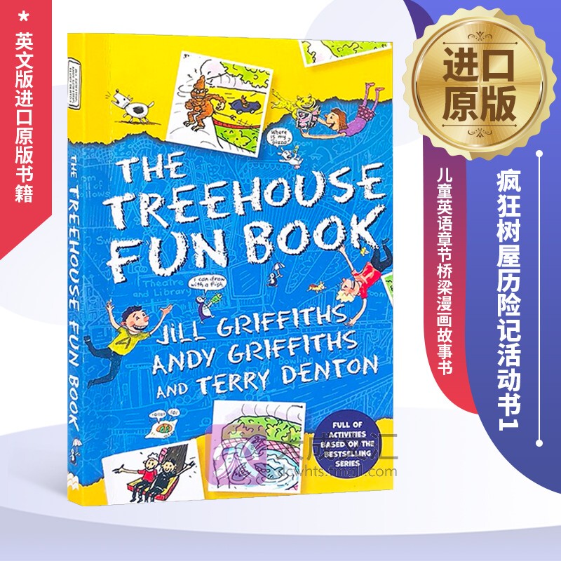 The Treehouse Fun Book 1 English Original Edition Crazy Treehouse Adventures Activity Book 1 Children's English Chapter Comic Storybook English Version Imported Original Book Andy Griffiths