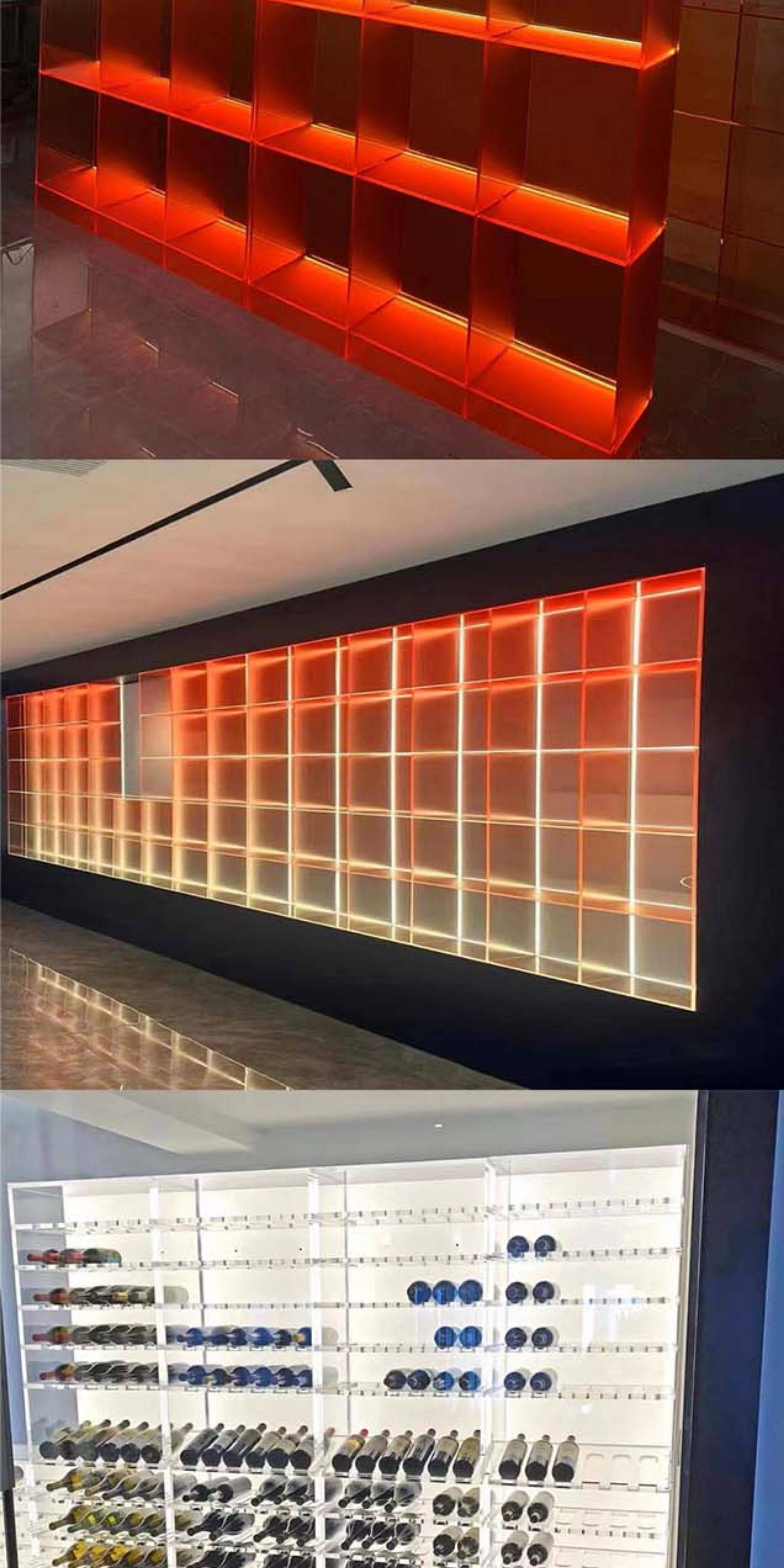 Витрина 亚克力展示架透明渐变色手办酒柜服装店鞋子包包亚克力置物架定制