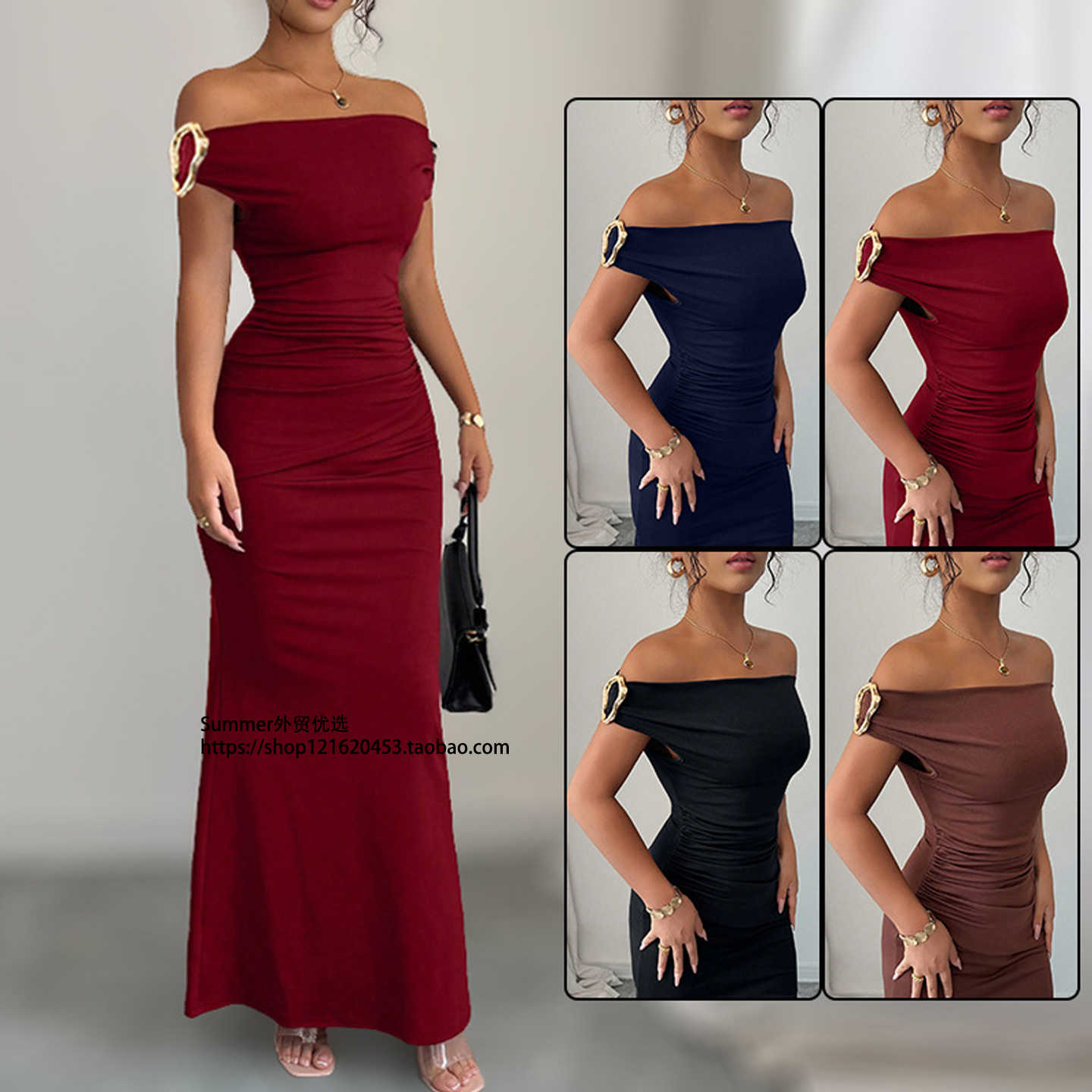 green emerald velvet dress Ladivine CD863 串珠合身细肩带鱼尾礼服- 女式晚装– Ariststyles