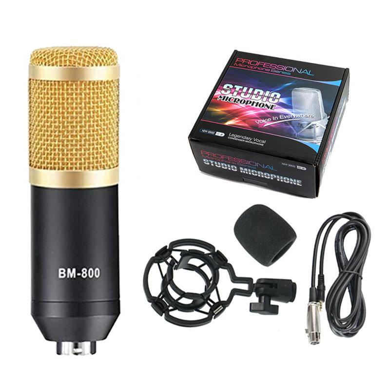 Live sound card V8 English sound card BM800 microphone recording condenser microphone set anchor mobile phone computer karaoke