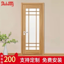 Japanese-style swing door log wind door-to-door partition screen indoor door solid wooden door lattice door and window custom Japanese door