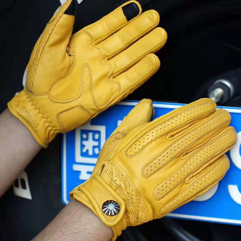 Leather Ugly Brothers Locomotive Vintage Gloves Lambskin uglybros Four Seasons Anti-Fall Locomotive Rider Men and Women
