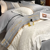 Летний шелковый шелковистый комплект, пододеяльник, простыня, легкий роскошный стиль, изысканный стиль, 4 предмета, постельные принадлежности