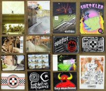 Multiple skateboard posters with small defective special deals bones etnies toy machine emerica