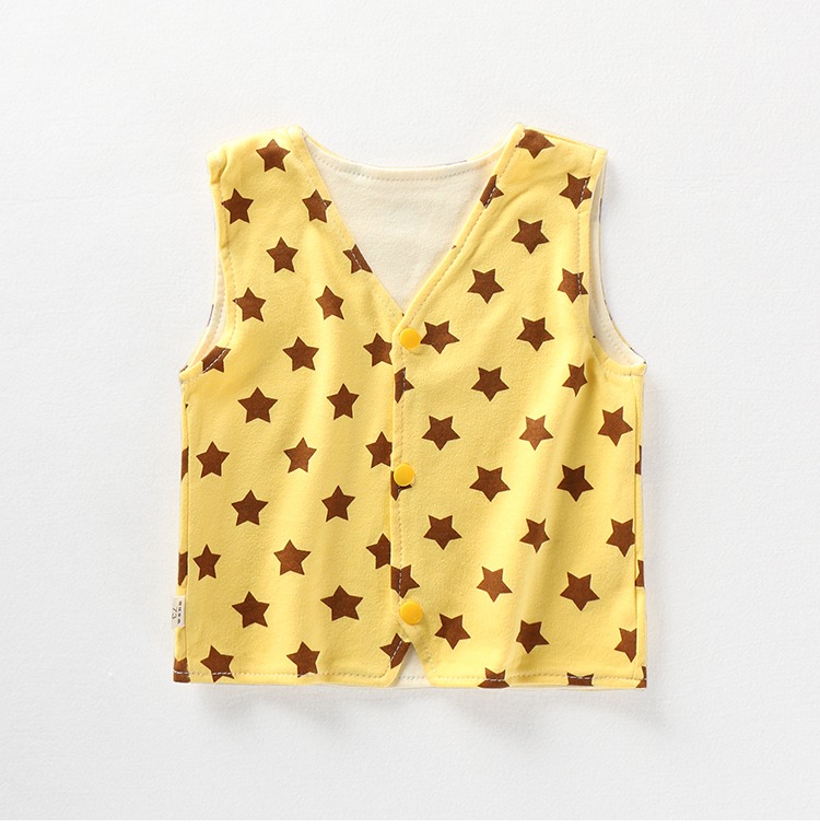 Áo vest hai dây cotton đôi đan áo len trẻ em bé bé vest bé gái mùa thu đông áo gió trẻ em