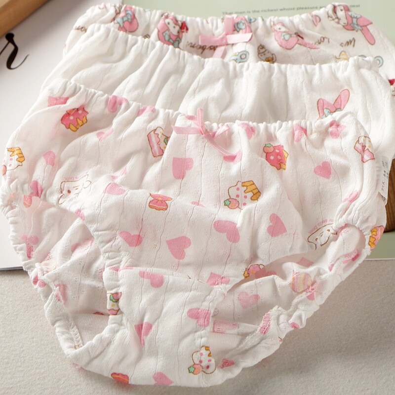 Summer thin children's underwear girl triangle underwear baby pants pure cotton underpants large PP can wear urine and not wet
