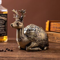 Retro Creative Mayflower Deer Elephant Smoke Cylinder Home Living Room Office Windproof With Cover Tide Ashtray