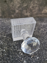 DaojiaSupplies single-sided seal acrylic seal Acrylic Seal Custom Printed Text Daoist Master Treasure Imitation crystal seal Home Inprint
