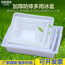 White ice tray rectangular plastic small box Food frozen preservation box Hotel supermarket finishing display storage box