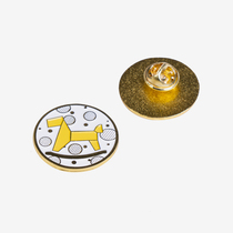 MUMO Wood Ink Trojan Chest Needle Gold Enamel Butterfly Buckle Minimalist Metal Hanging Decorations Small Accessories Day Style Creativity