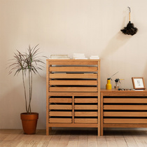 MUMO Wood Ink A2 Containing Shelf Brief Cherry Solid Wood Multilayer Shelve Shelve STUDIO OFFICE