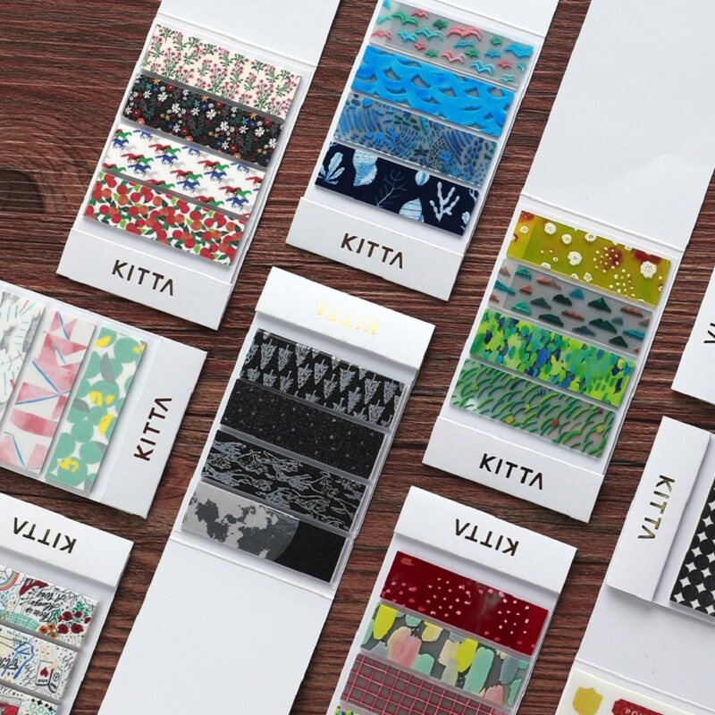 Not boring with the Japanese Jin Palace KITTA series of post-it notes hand account stickers girl heart and paper transparent tape