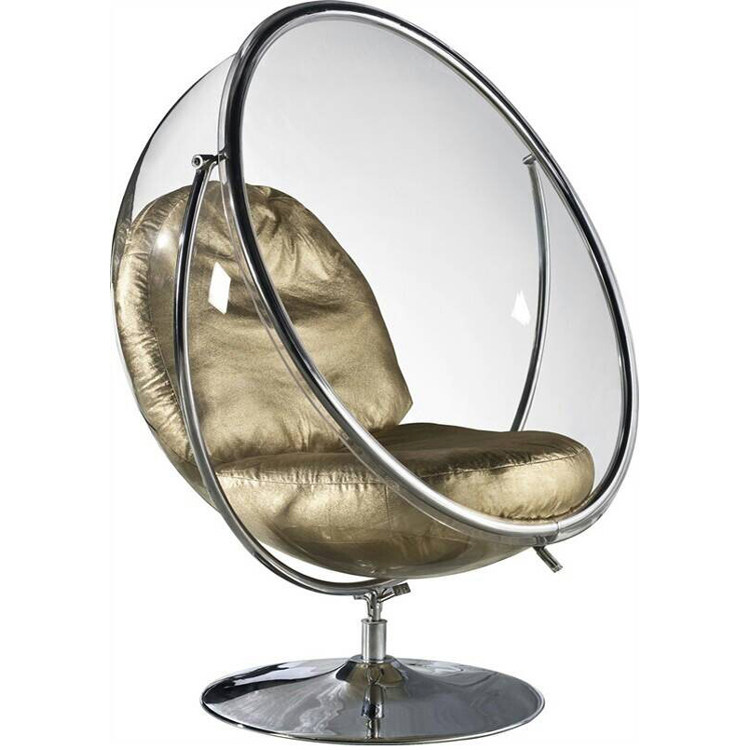 Designer Fashion Pendant Ball Bubble Chair Ground Suspension Chair Basket space cabin Hemisphere Chair Acrylic Transparent swing set