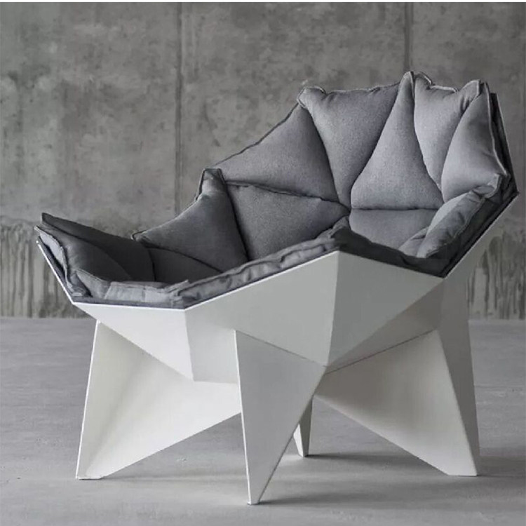 Master Design Geometric Multilateral Casual Glass Fiber Oft Chair Rhombus Pineapple Diamond Balcony Multi-faceted Chair