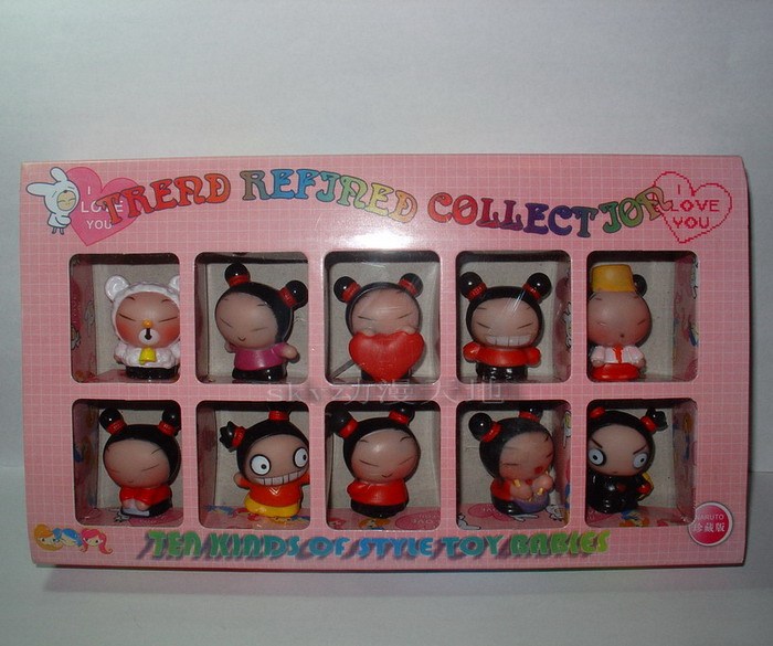 Give a Gift! ! 10 Cute Chinese Dolls Cartoon Doll Gift Box