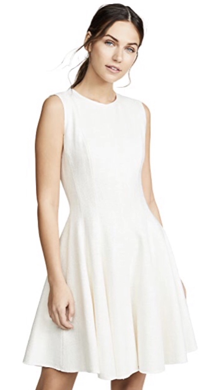Monkey Home's In-Stock Items at 375 Usd】American Theory White Sleeveless Short Linen Dress with a Large Hem