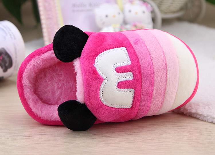 Pantoufles enfants en suède pour hiver - semelle caoutchouc - Ref 1005581 Image 12