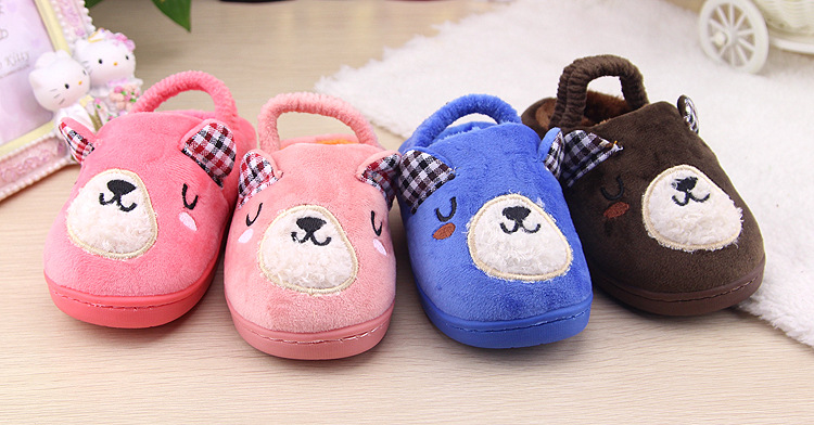 Chaussons enfants en suède pour hiver - semelle caoutchouc - Ref 1007042 Image 6