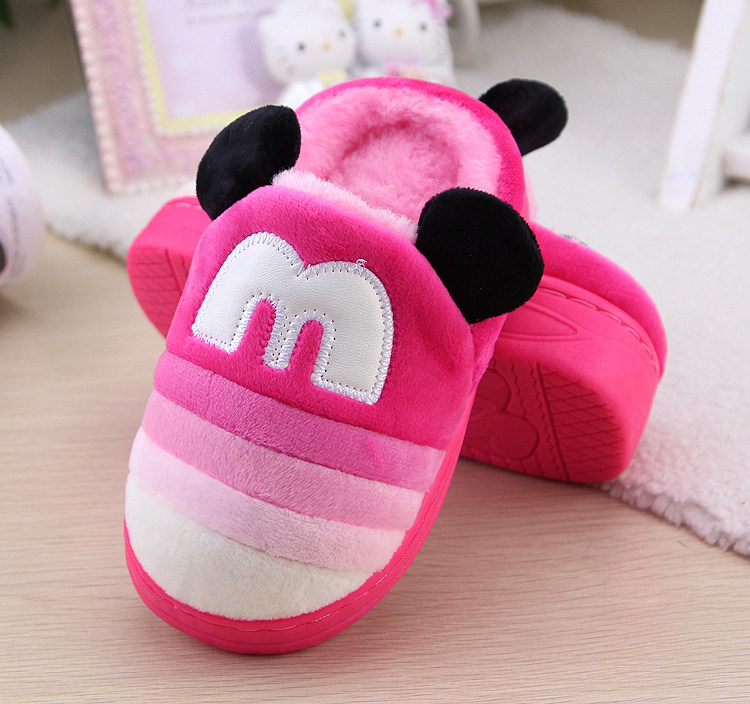 Pantoufles enfants en suède pour hiver - semelle caoutchouc - Ref 1005581 Image 11