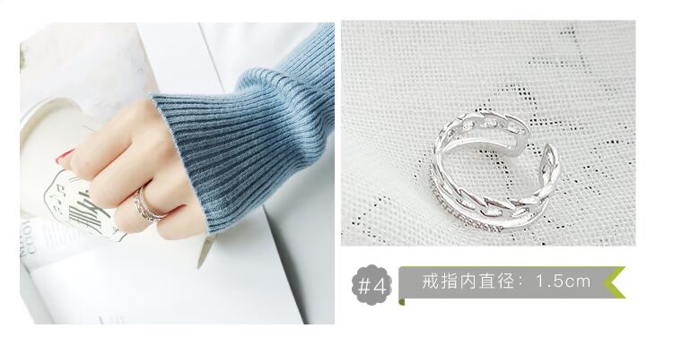 Nhẫn nữ sinh viên Nhật Bản và Hàn Quốc hipster Hàn Quốc nhẫn đỏ cá tính gió lạnh ngón tay trỏ cặp nhẫn mở vòng đuôi nhẫn vàng trắng
