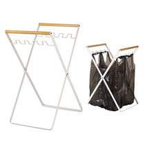 Outdoor portable folding garbage rack camping picnic kitchen garbage bag holder storage and organization plastic bag hanger