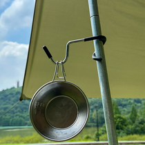 Outdoor storage rack canopy pole light hook S-type non-slip tent pole camping light camping pig tail hook light pole