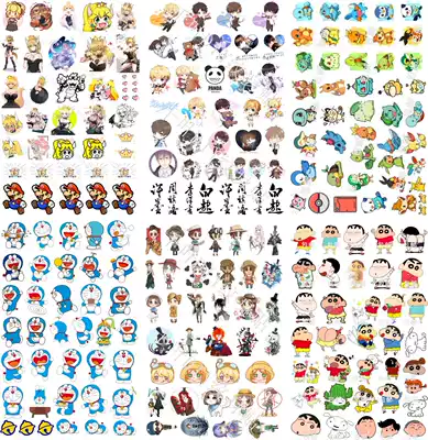 Anime Crayon Shin Mario Kubaki tattoo sticker Halloween children cartoon tattoo sticker Doraemon