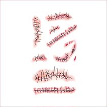 Halloween tattoo stickers fake scar stickers simulation knife scar stickers fake wound stickers cartoon party makeup bar