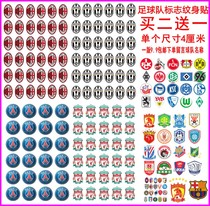 Football club logo Champions League Real Madrid Barca face stickers tattoo stickers Juventus Chinese flag